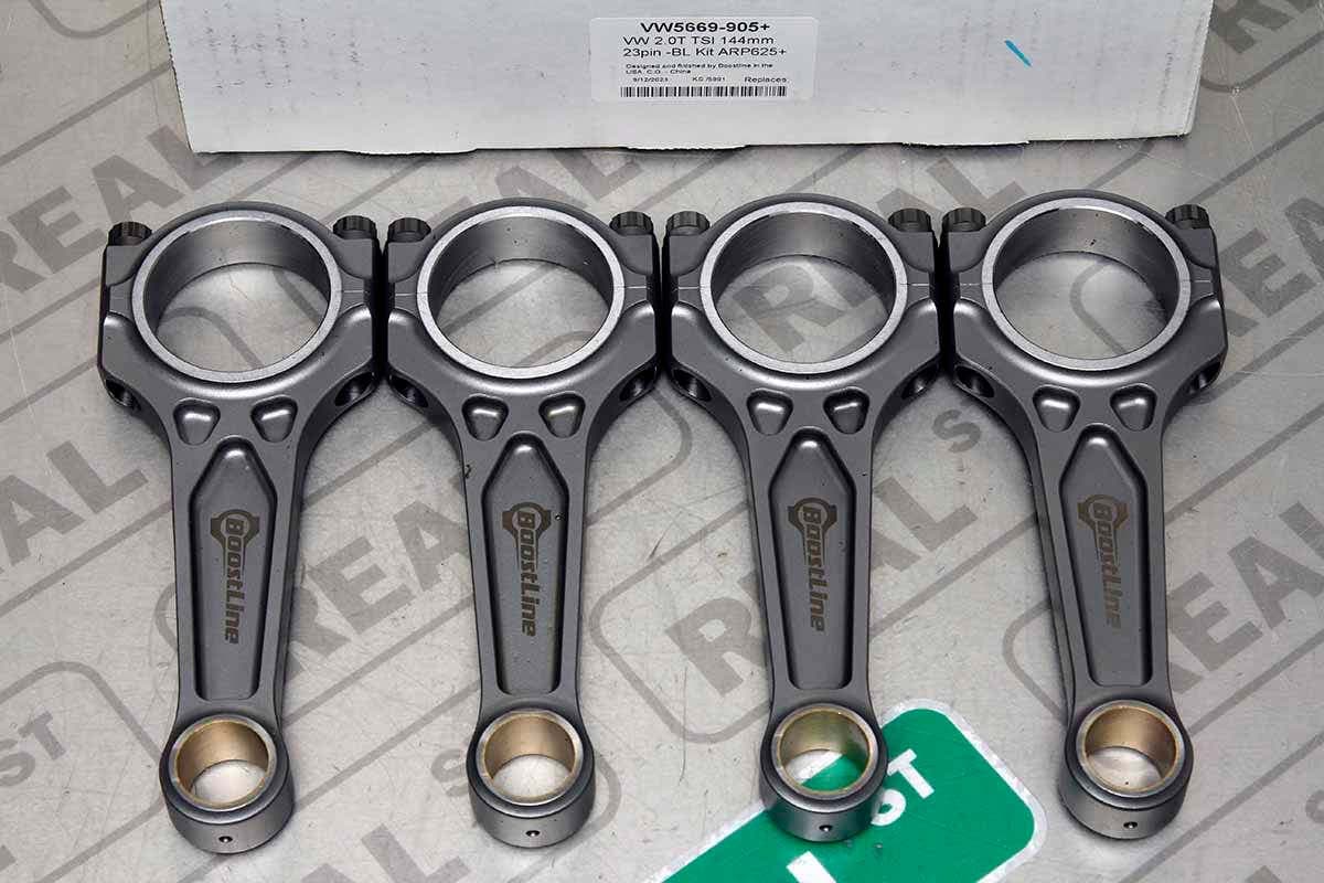 Шатуны BoostLine I-Beam 144 мм, палец 23 мм, ARP CA625+ — Audi/VW 2.0T EA888 Gen 3