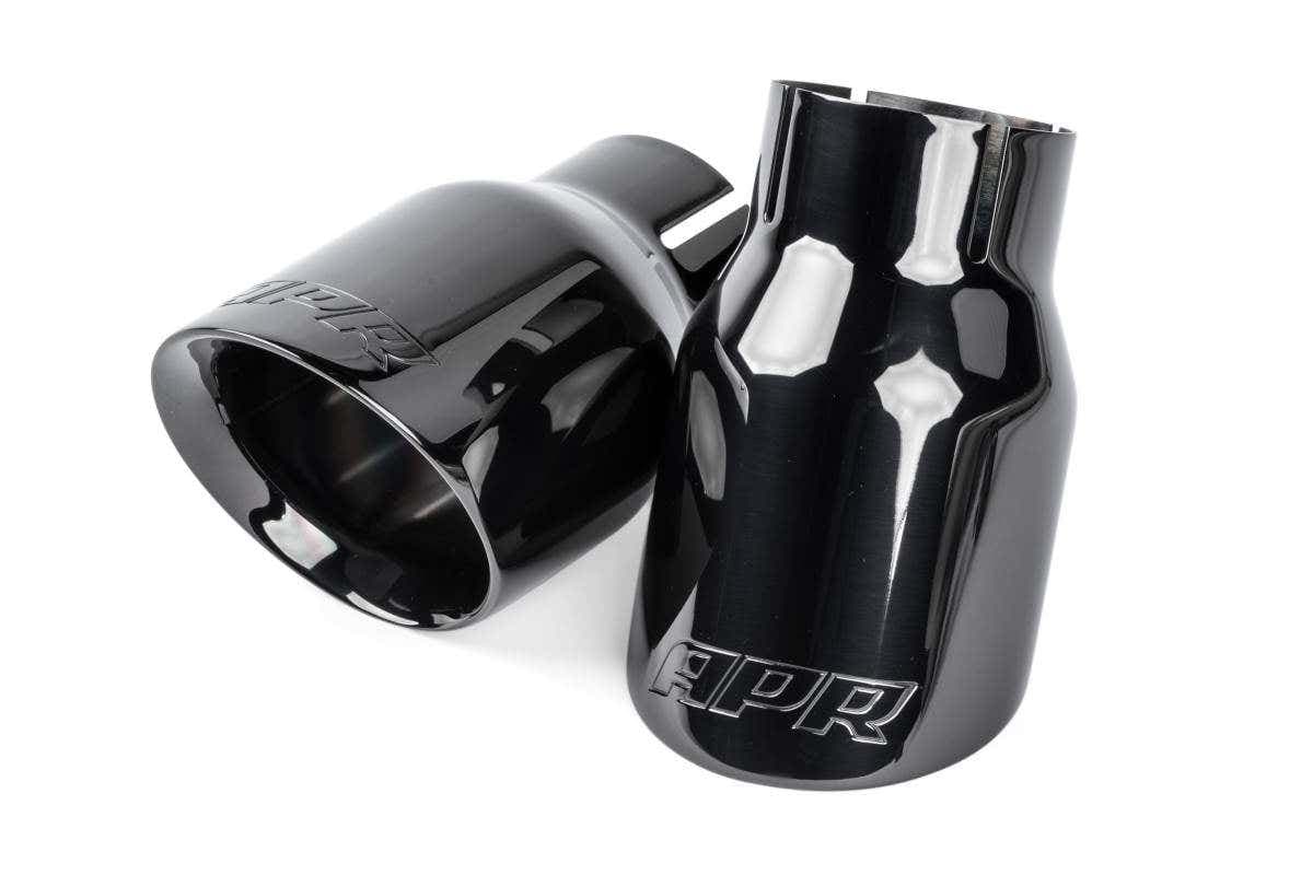 Насадки APR 3.5″ slash-cut, двойная стенка, diamond black — GTI