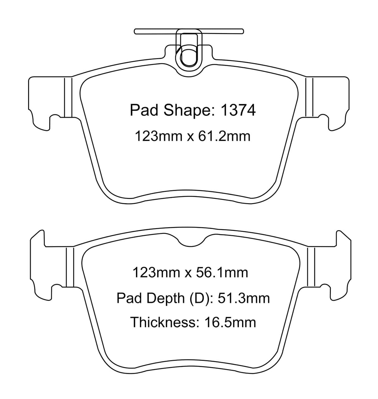 Paragon PBP1374 Brake Pads