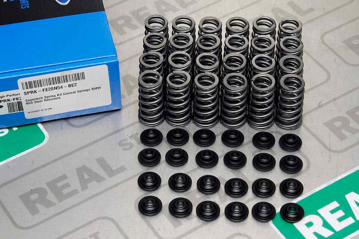 Комплект клапанных пружин Supertech conical 90 lb + Ti-тарелки — BMW N54 / N55 / S55