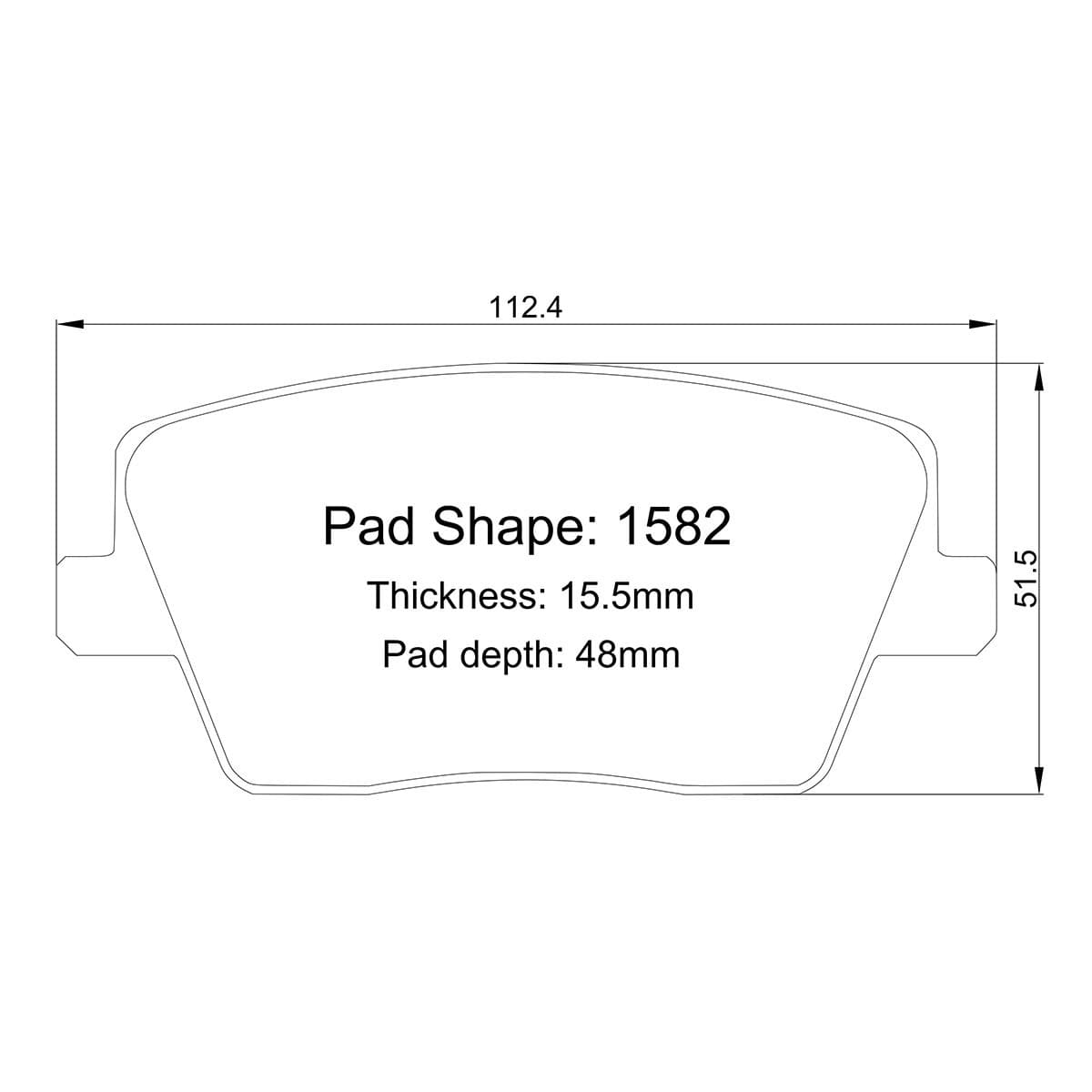 Paragon PBP1582 Brake Pads