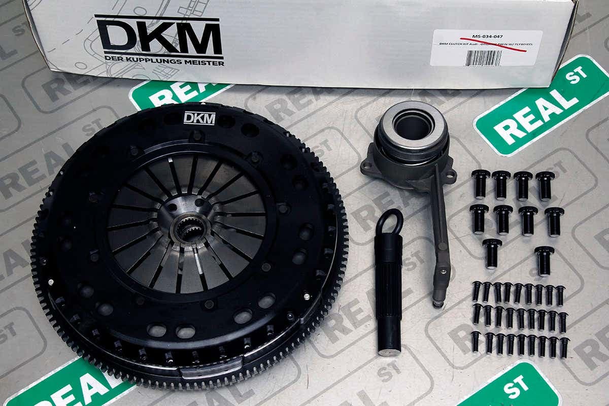 Комплект сцепления DKM MS Stage 3 (со стальным маховиком, органика, двухдисковое) — Golf R32 04 MK4