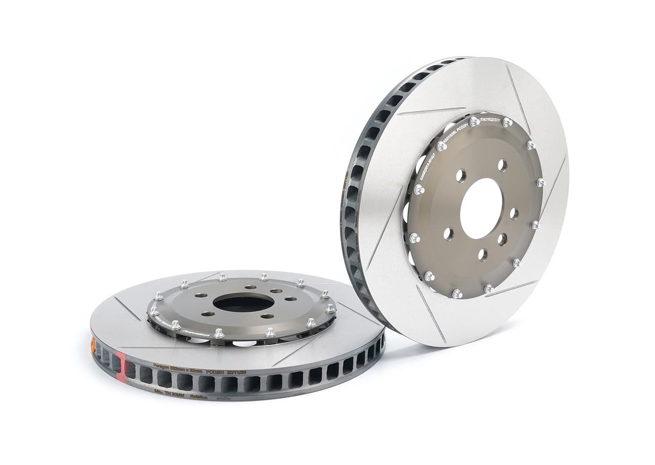 Paragon 2-piece Rotors Front Pair 332mm x 32mm (13.07" x 1.26") - Lotus Exige V6 (S-Bobbin Race Version)