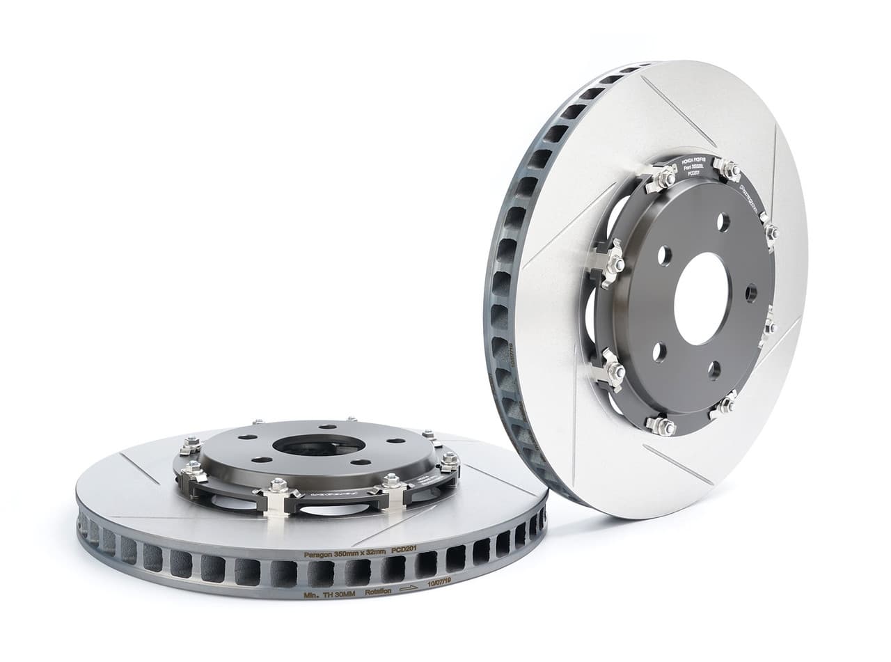 Paragon 2-piece Rotors Front Pair 350mm x 32mm (13.78" x 2.26") - Honda Civic Type R FK2