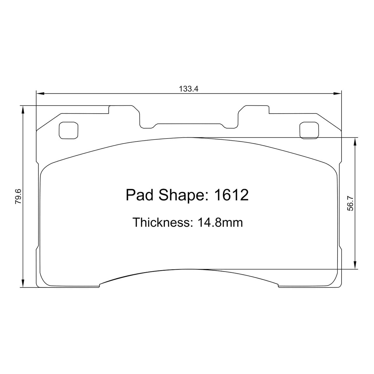 Paragon PBP1612 Brake Pads