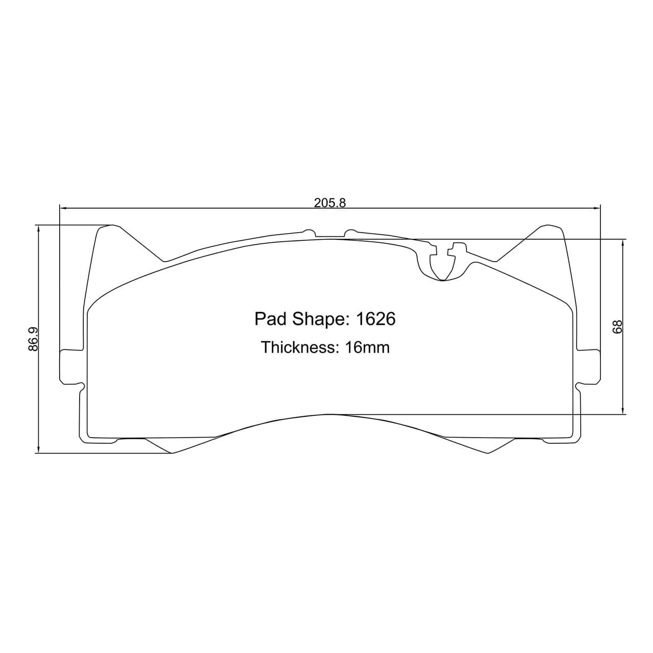 Paragon PBP1626 Brake Pads