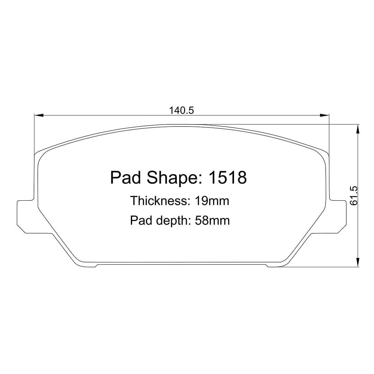 Paragon PBP1518 Brake Pads