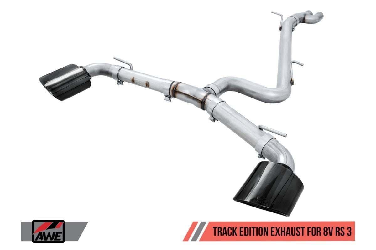 Выхлоп AWE Tuning Track Edition (Diamond Black tips) — Audi RS3 8V