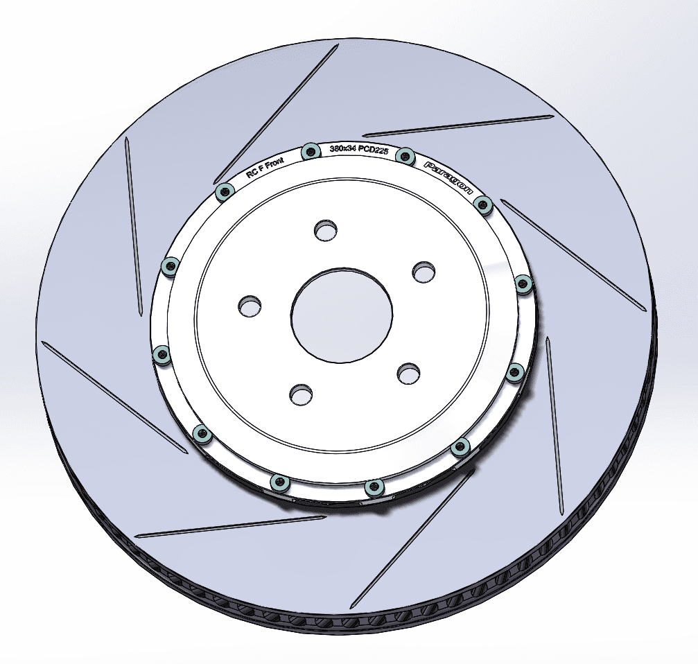 Paragon 2-piece Rotors Front Pair 380x34mm (14.96x1.34") - Lexus RC F (USC10) / GS F (URL10)