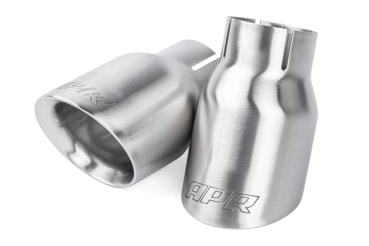 Насадки APR 3.5″ slash-cut, двойная стенка, брашированные — GTI