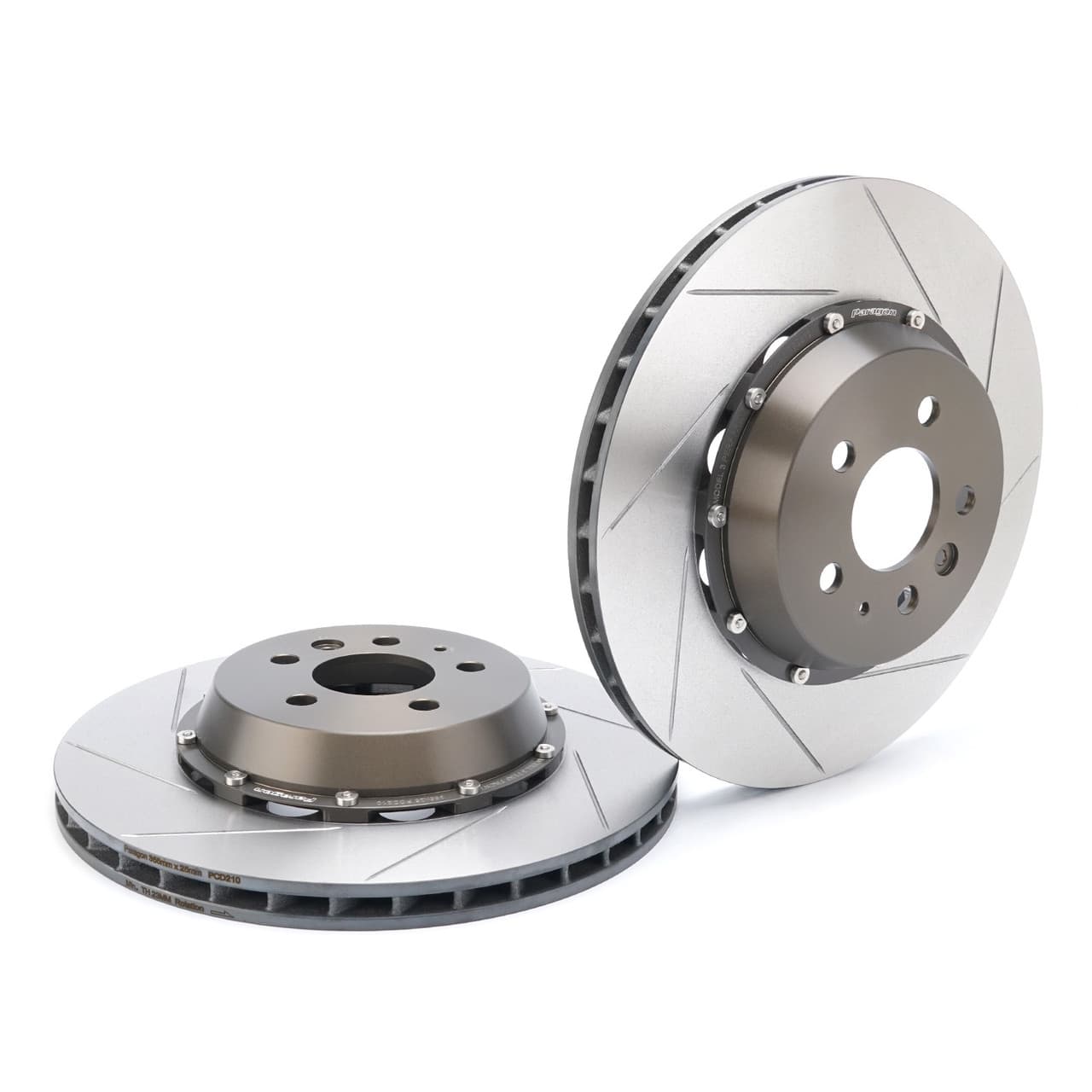 Paragon 2-piece Rotors Front Pair 355mm x 28mm (13.98" x 1.10") - Tesla Model 3 AWD Performance / Model Y