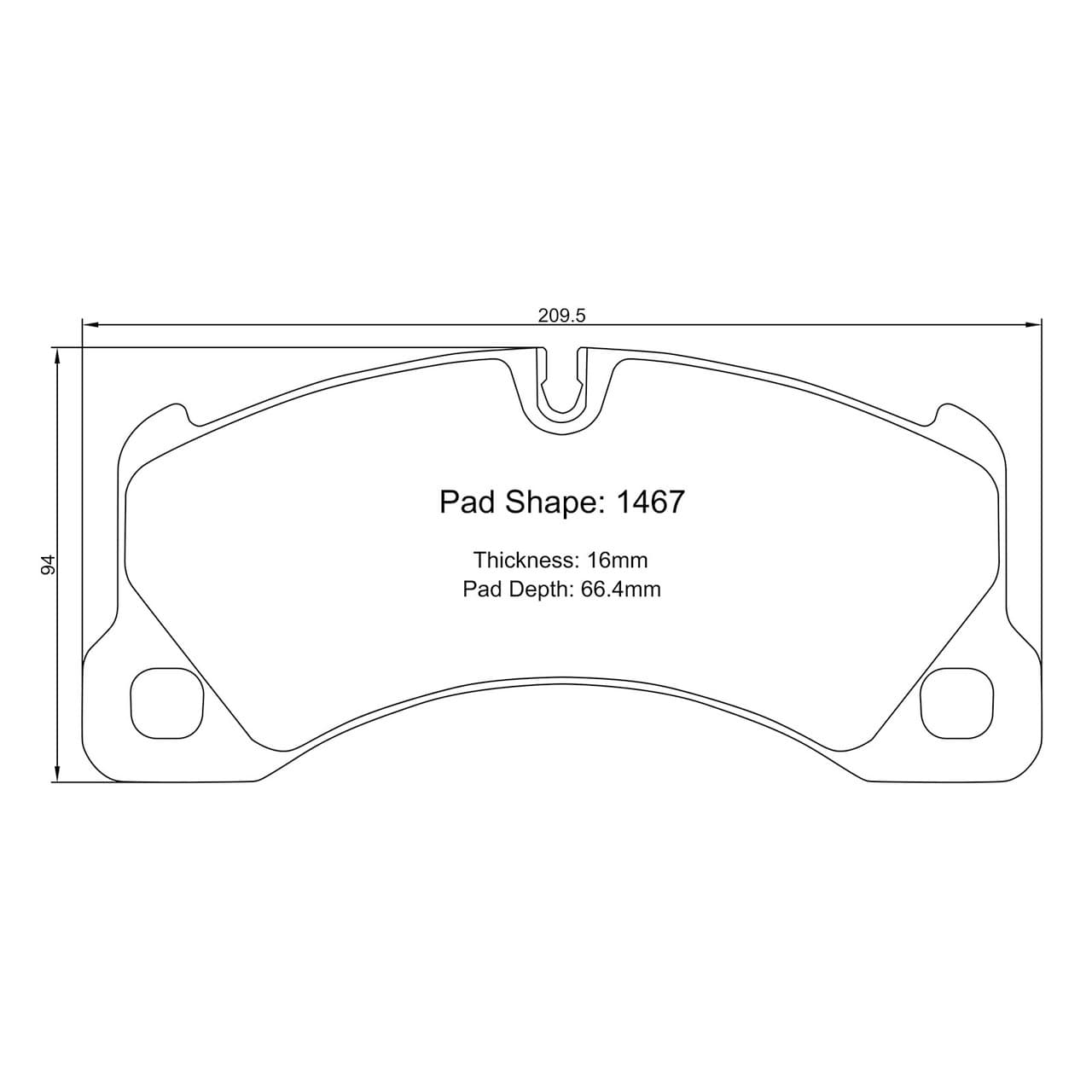 Paragon PBP1467 Brake Pads